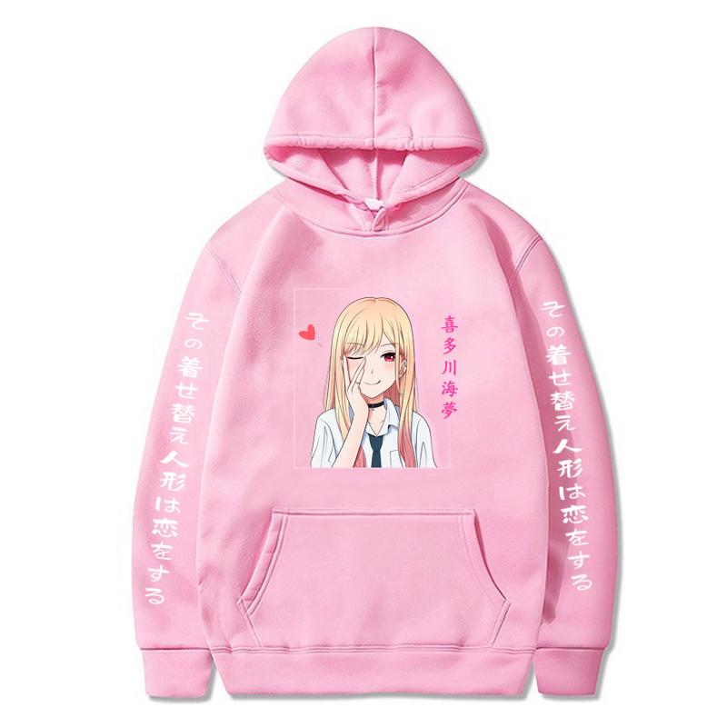 2026 Vintage Anime My Dress-Up Darling Kitagawa Marin Cartoon Print Hooded Men Women Oversized High Quality Hoodies Harajuku Unisex Sweatshirt
