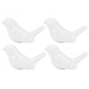 4 Pièces Boutons en Céramique Forme Oiseau DIY Poignée de Tirage Porte Tiroir Placard Accessoires Meubles Blanc