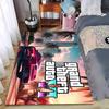 Stylish Carpet with Red Sports Car and Cityscape Suitable for Use As an Anti-slip Game Mat for Living Room and Bedroom Sofas