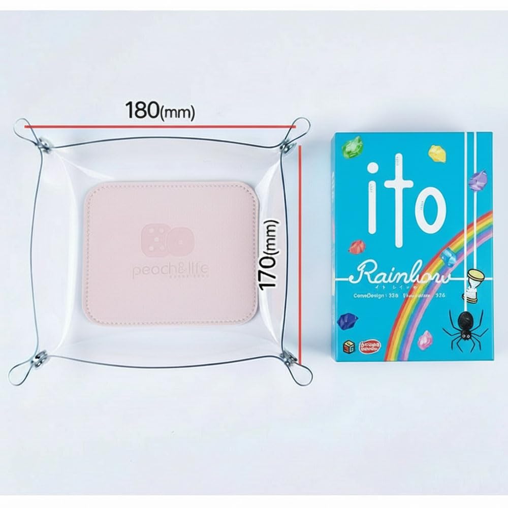 Foldable Dice Dice Stylish Tabletop Dice Tray for MTG Table and Cards Peach&life Tray, Mat, RPG, DND, Games, Accessories, Games, (Black)