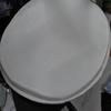 Noora Lambskin Leather ROUND WHITE CHAIR Pad With TIES | Rounded Shape Chair Pad | Dining Chair Round Leather Seat Cushion for Stool |