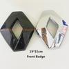 MGRT1 1 peça Preto Brilhante/Prata 628909470R Emblema Frontal Para Renaultt Clio 4 IV MK4 Fluence Megane 19*15cm