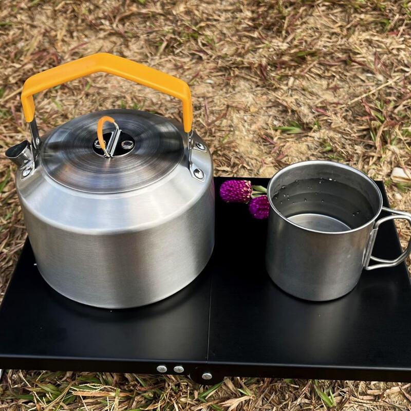 NuFeng Portable Stainless Steel Camping Kettle 15x7x7 cm