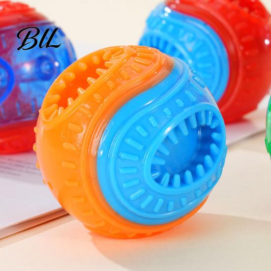 Puppy Teething Toy Dog Food Leakage Chew Ball Bite Resistant Pet Treat Dispensing Indestructible Squeaky Interactive Boredom Enrichment