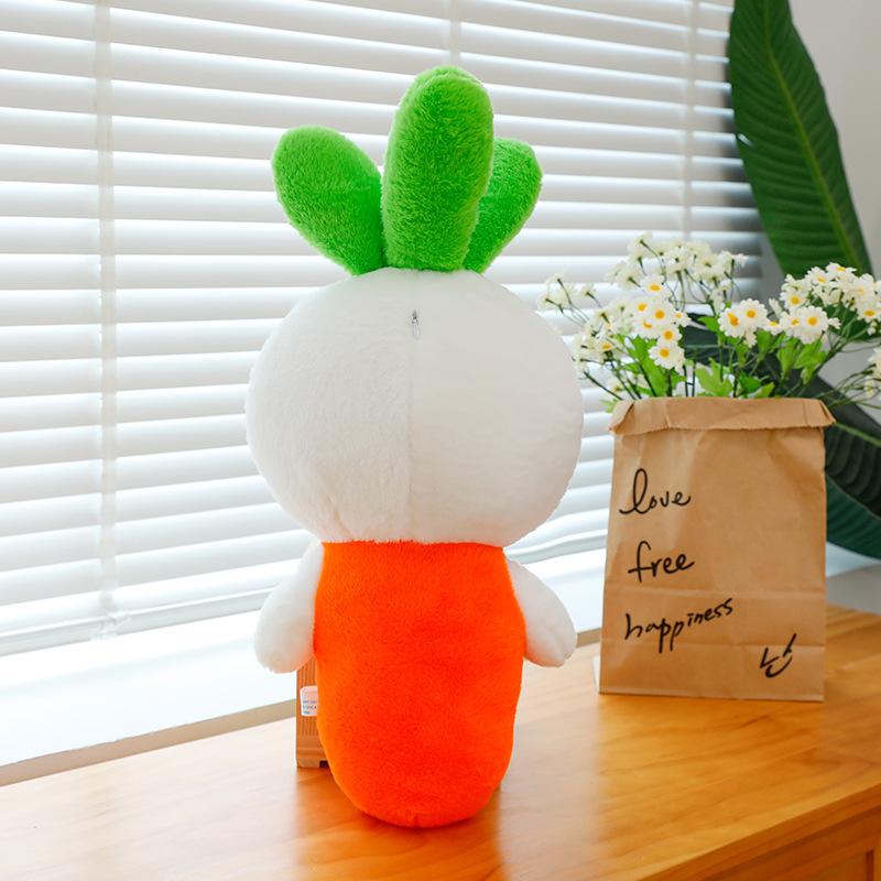 Transform Into a Carrot Rabbit Plush Toy Children's Doll Girls Sleeping Throw Pillow Home Ornament Sofa Pillow