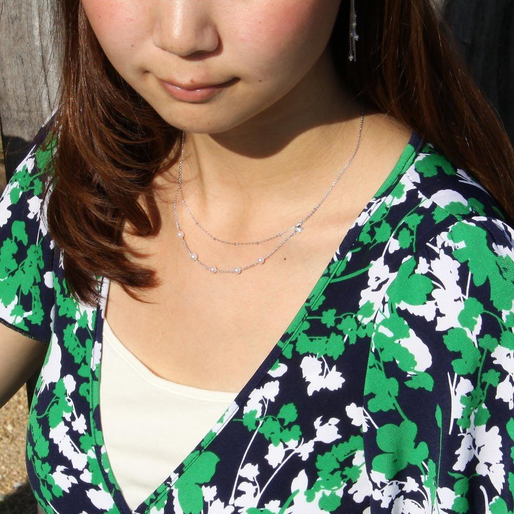 Comet Pendant K18WG Necklace Ladies