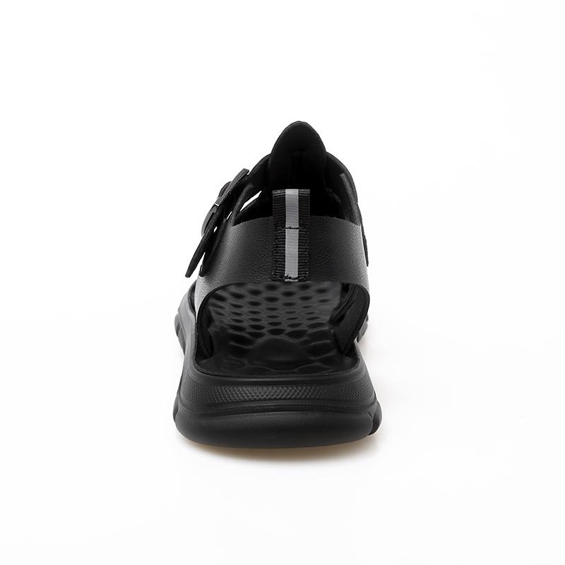 Fashion 2025 Mens Casual Outdoor Slippers Men's Hollow Out Summer Roma Sandals Leather Thick-soled Beach Shoes Non-slip Handmade Sandals