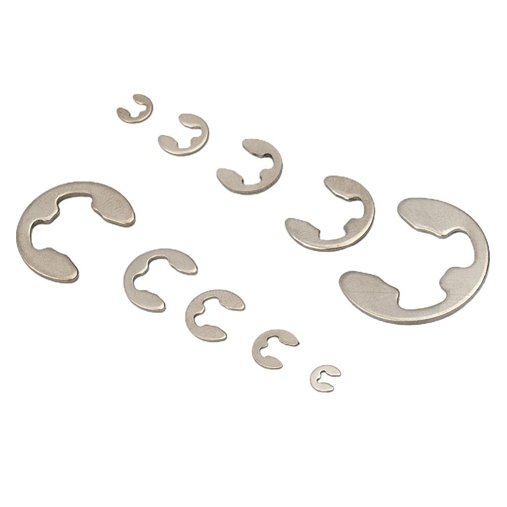 580pcs/set 10 Sizes 1.5-10mm Stainless Steel Shaft E Clip Snap Circlip Washer