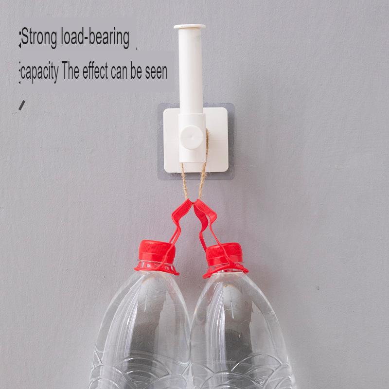 No Drill Wall Hooks L Shape Sticky Shelf for Kitchen Storage Organizer Cling Film Hanger Space Saver