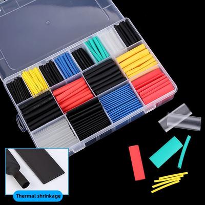 127-580pcs Heat-shrink Tubing Thermoresistant Tube Heat Shrink Wrapping Kit Electrical Connection Wire Cable Insulation Sleeving