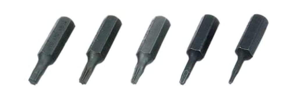 Kyoto Machine Tool Plate Ratchet Interchangeable Screwdriver Bit Torx Bit Set TDT5 (KTC) Set, T-Type 5-Piece