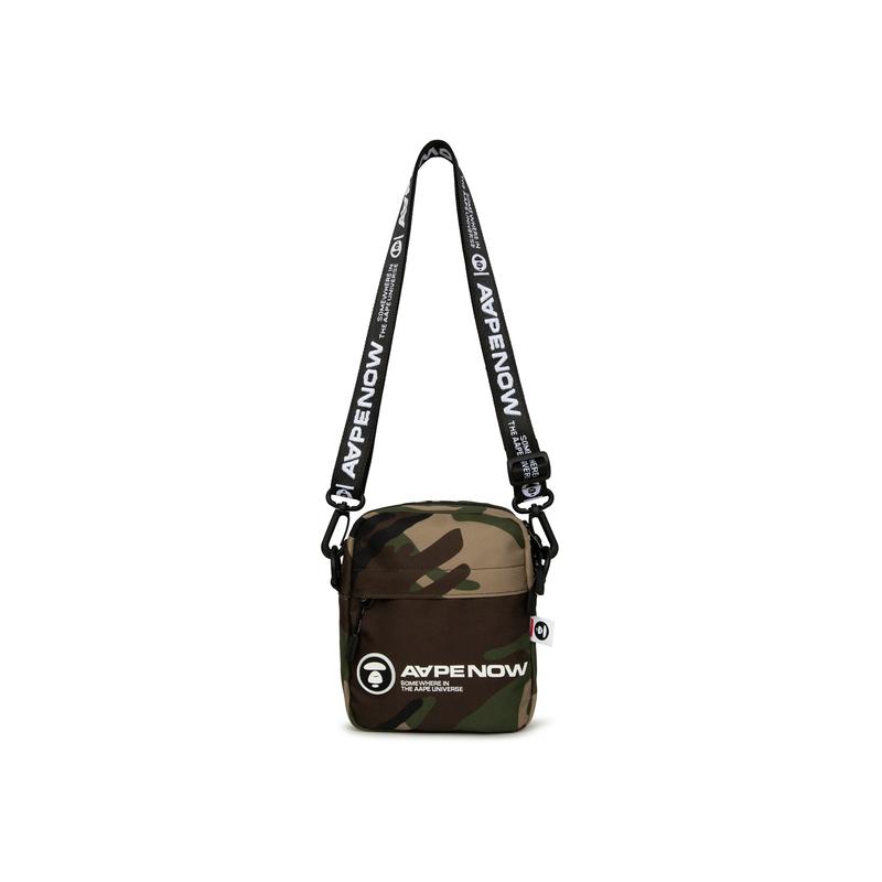 New Aape Fabric With Polyester Shoulder Bag Men's Khaki/Camouflage/Green AAPBGM5207XXM