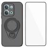 2-in-1 Handyhülle mit Ring-Ständer und Displayschutz aus gehärtetem Glas Für Redmi 15 5G Global 169,5 mm, Stoßfeste Schutzhülle aus PC+TPU