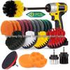 Electric Drill Brush Head 11-Piece Cleaning Pad & Bristle Set for Car Cleaning - Hot Selling Cross-Border.