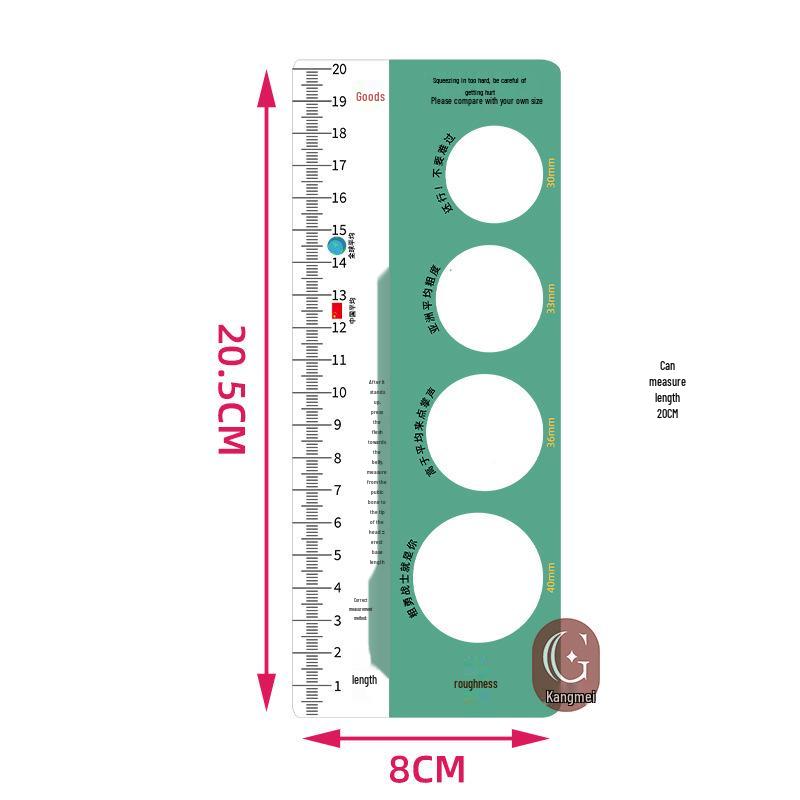 Private Cartoon Penis Measuring Tool: Length, Thickness, and Diameter Comparison Ruler for Reproductive Health