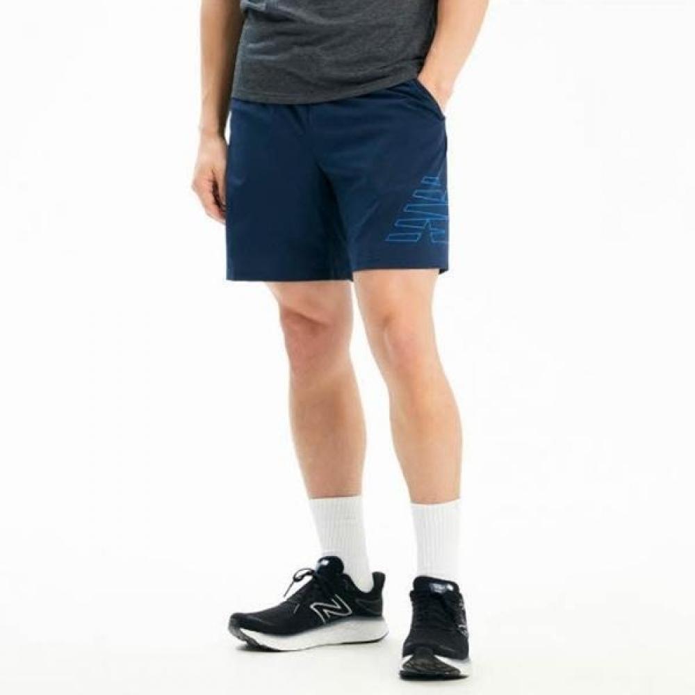 

New Balance Мужские графические шорты темно-синие mS41238 75(S)