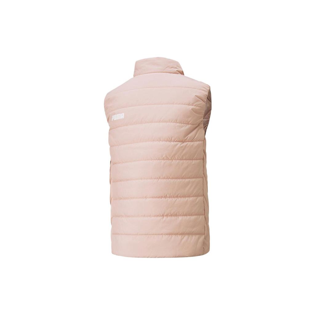 Puma Logo Print Casual Stand Collar Vest Women Vests Rose-Pink 672276-47