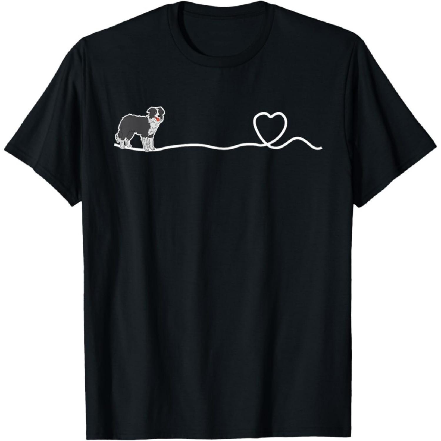 Border Collie Dog Heartbeat Border Collie T-Shirt XXXXXL чёрный