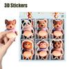 Chubby Shiba Inu 3D Stickers Cartoon Scrapbook Stickers Home Decoration Sticker  for Party Favor