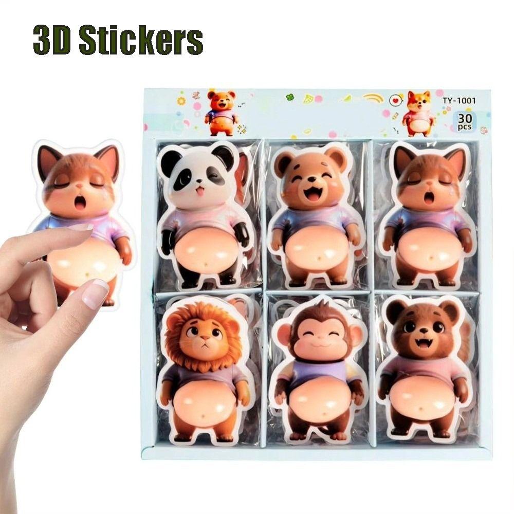 Chubby Shiba Inu 3D Stickers Cartoon Scrapbook Stickers Home Decoration Sticker  for Party Favor