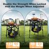 Odoland Camping Table Mini Foldable 60kg Load Waterproof Aluminum Easy Storage Bag Outdoor Table Height-Adjustable (1-2 Person) Table, Capacity,