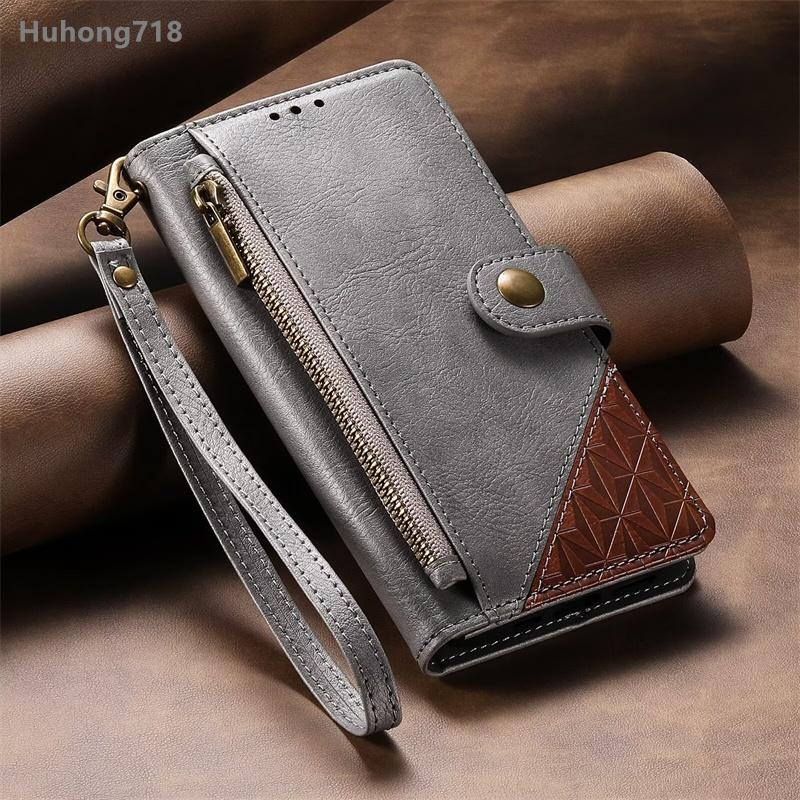For Honor X5C X7D X8A X9b X9C X9D X50 X50i X60 200 600 Lite Smart Pro Plus 4G 5G Wallet Case Flip Leather Cover Zipper Coin Pocket Soft Full Body