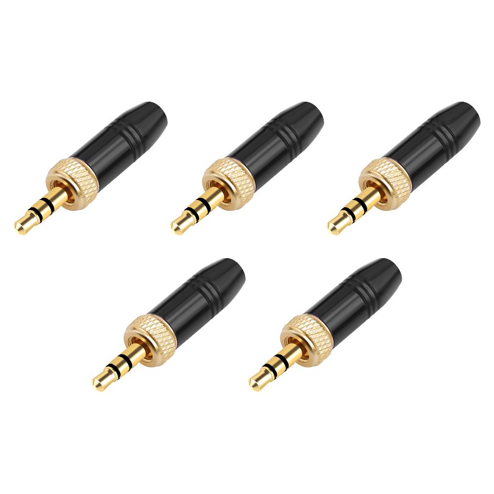 3.5mm Audio Plug with M6 Internal Thread Stereo Headphone Audio Plug Stereo Headphone Jack Male for Sennheiser Microphone