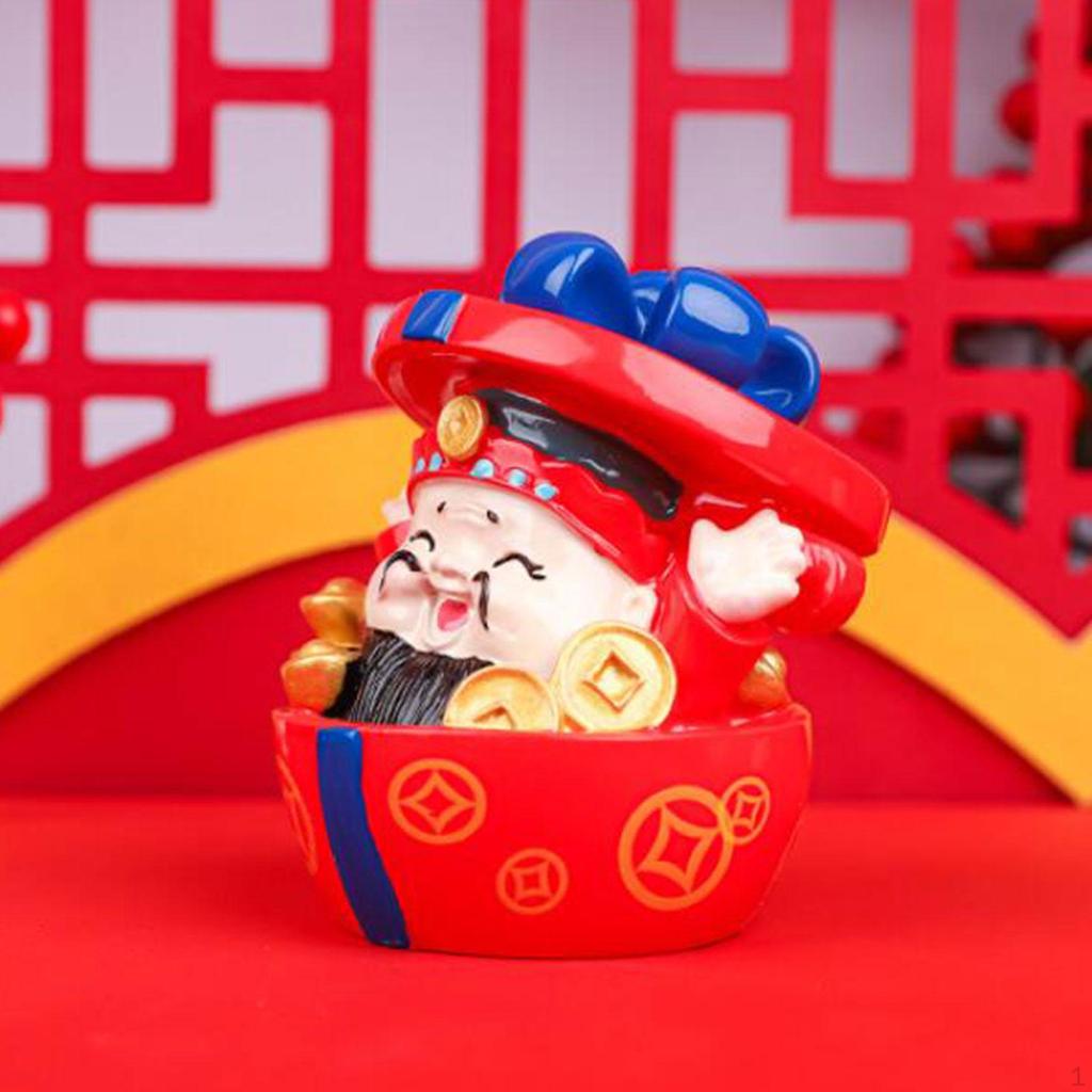 Car Dashboard Decoration Cute Blessing Chinese Interior Accessories Desktop Ornament Statue for Home