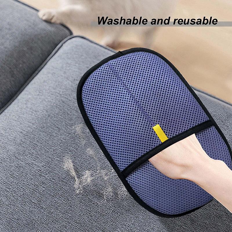 Static Pet Hair Removal Gloves Brush, Reusable Electrostatic Cat Dog Pet Hair Remover Grooming Glove Brush Tool