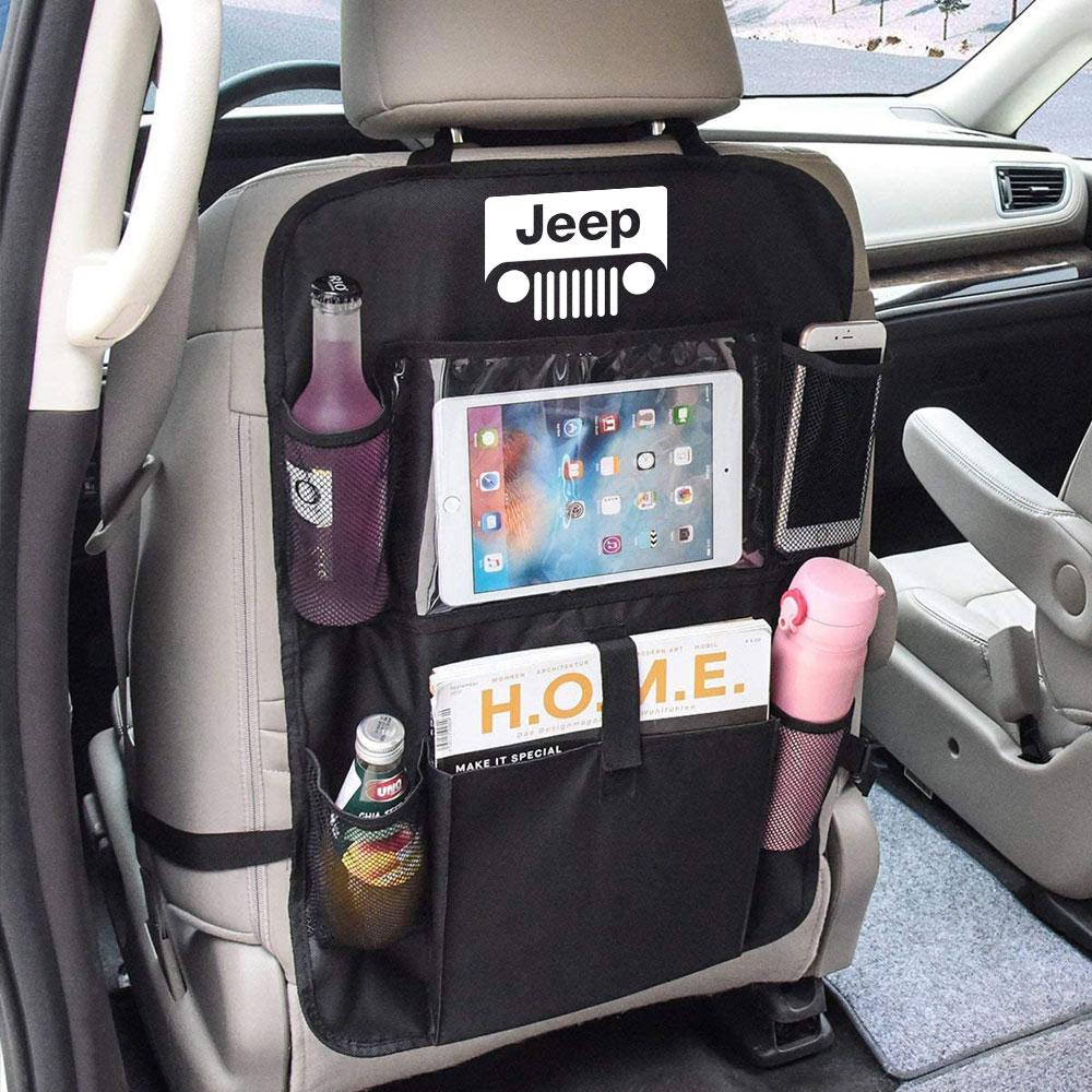 CYKVUD1 Auto Styling Car Back Seat Organizer Storage Box Decorative For Jeep Renegade JK Patriot Wrangler Cherokee Compass GrandCherokee