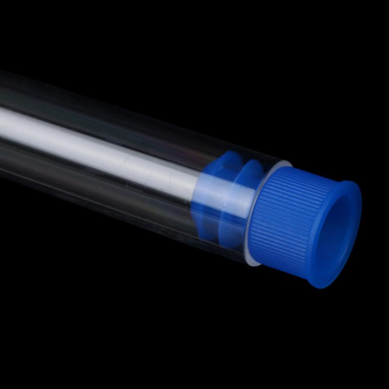 10Pcs Plastic Test Tubes Vials With Caps & Pipe Rack Holder Stand 40/50 Holes