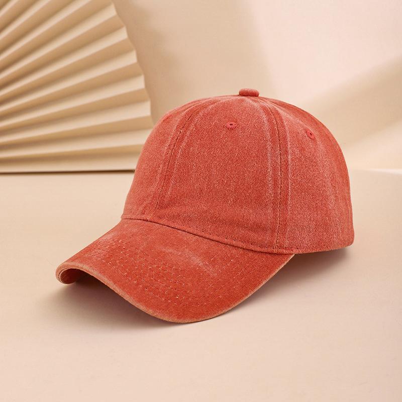 Cross-border Solid Color Glossy Washed Cotton Baseball Cap, Soft Top Adjustable Baseball Cap, Couple Style Fashionable Matching