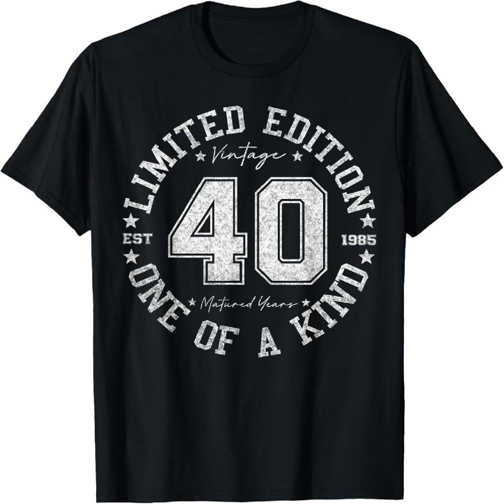 40 Year Old Gifts Vintage 1985 Limited Edition 40th Birthday T-Shirt1 XXXXXL чёрный