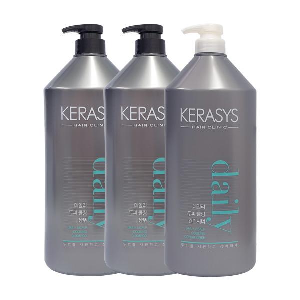 KERASYS Scalp Cooling Shampoo 1500ml x2 + Conditioner 1500ml (Large Capacity)