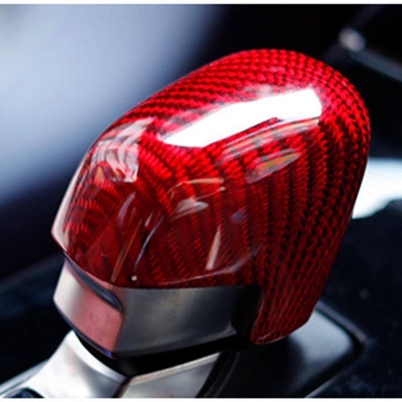 Car Interior Gear Shift Knob Trim Cover Fit for Lexus RX350 500h 2024  Red Carbon Fiber
