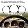 Black Carbon Fiber Speedometer Sticker Cover Trim Car Interior Decor for Nissan