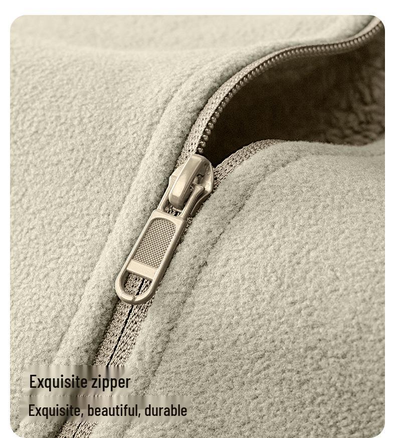 Men's 2026 Plus Velvet Thick 700G Lambswool Hooded Fleece Jacket