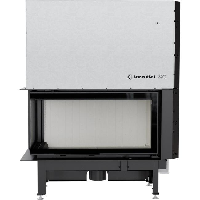 Steel Fireplace KRATKI NADIA Left 14 kW Ø 200 Lift-up Self Closing Door