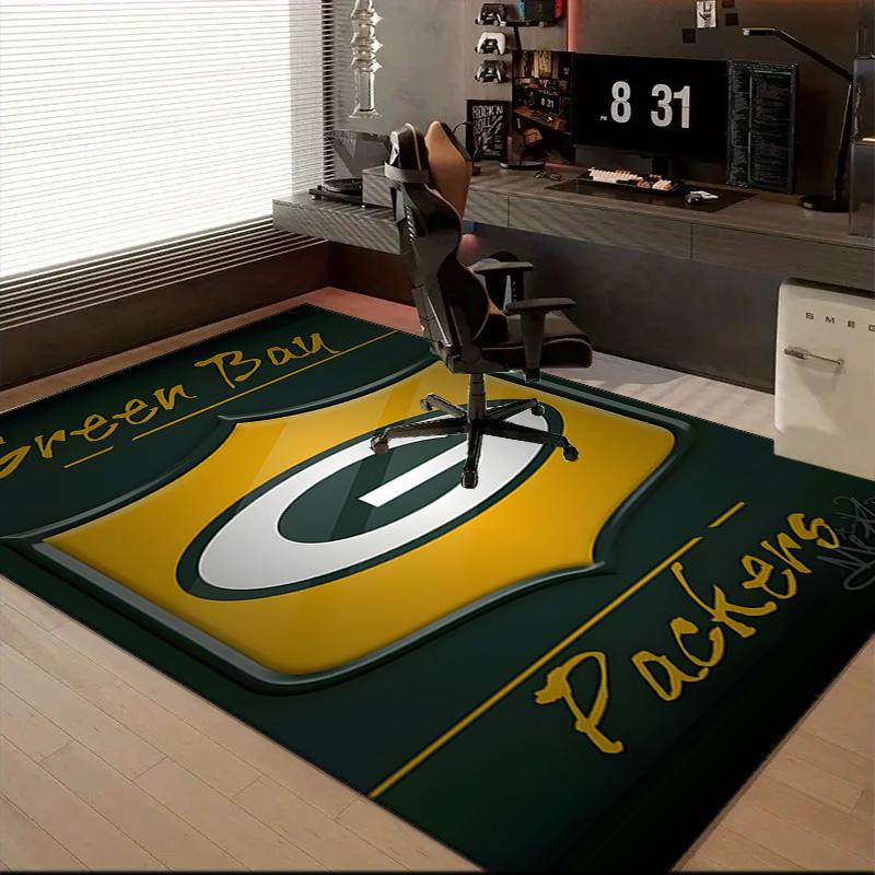 Green Bay Packers Pride Rug Game Carpet, Floor Mat for Bedroom Living Room Entryway Rug, Home Decor Idea Gift for Christmas birthday