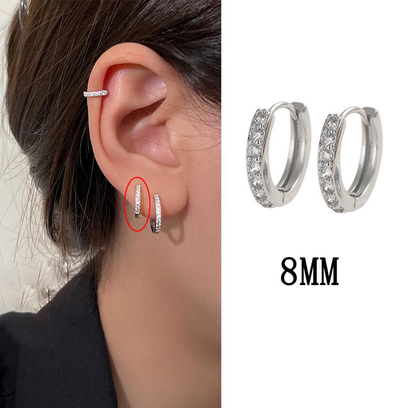 Unisex Diamond Stud Ear Cuff: Men's/Women's Small Cartilage Clip Earring, European/American Style