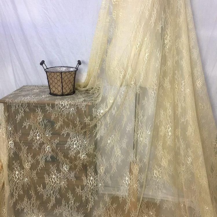 3 Meters Eyelash Lace Trim, Sewing Colorful Eyelash Lace Fabric Floral Mesh Underwear Lingerie Fabric, Wide 150cm