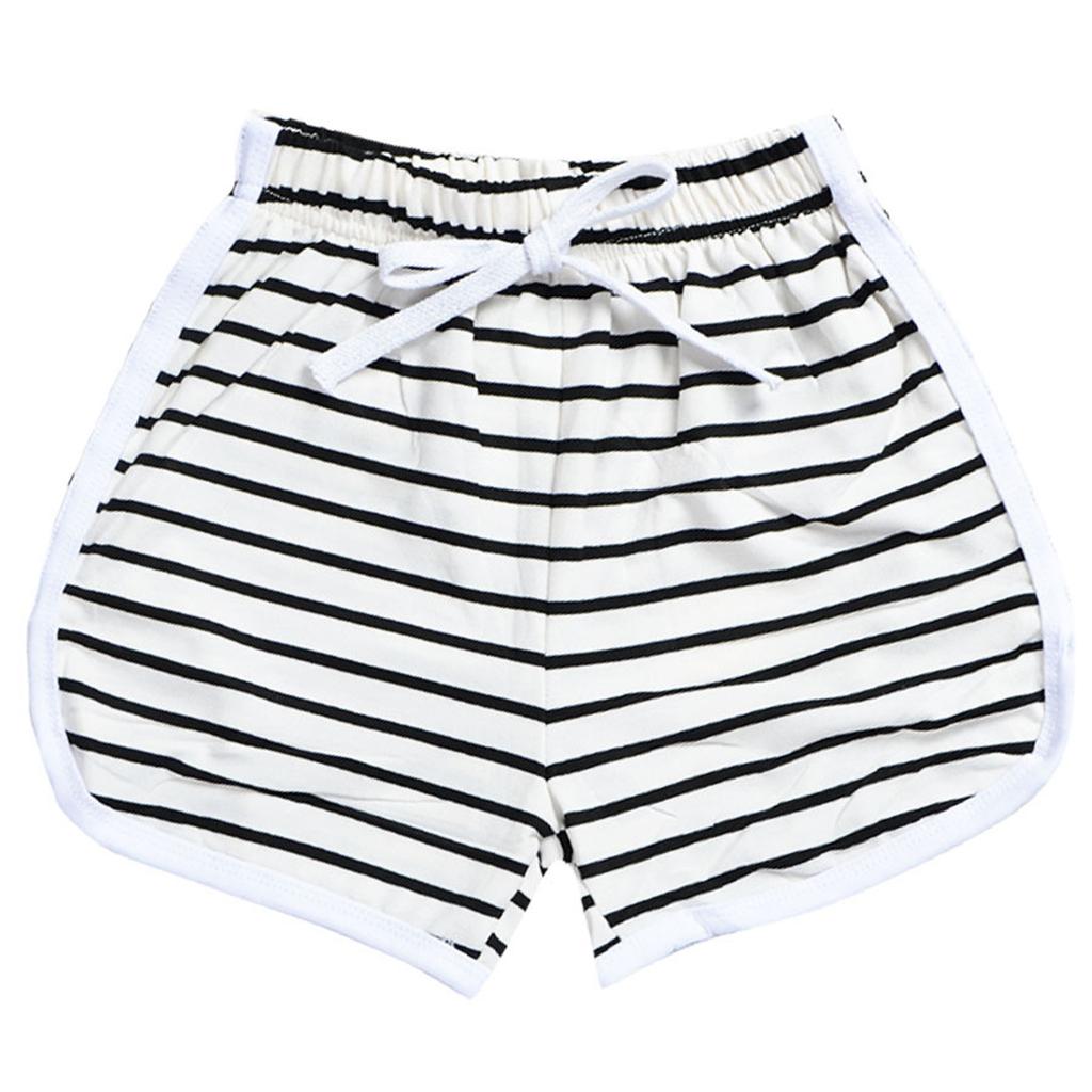 Children's Leisure Stripe Short Sleeve Round Neck T-Shirt and Shorts Set