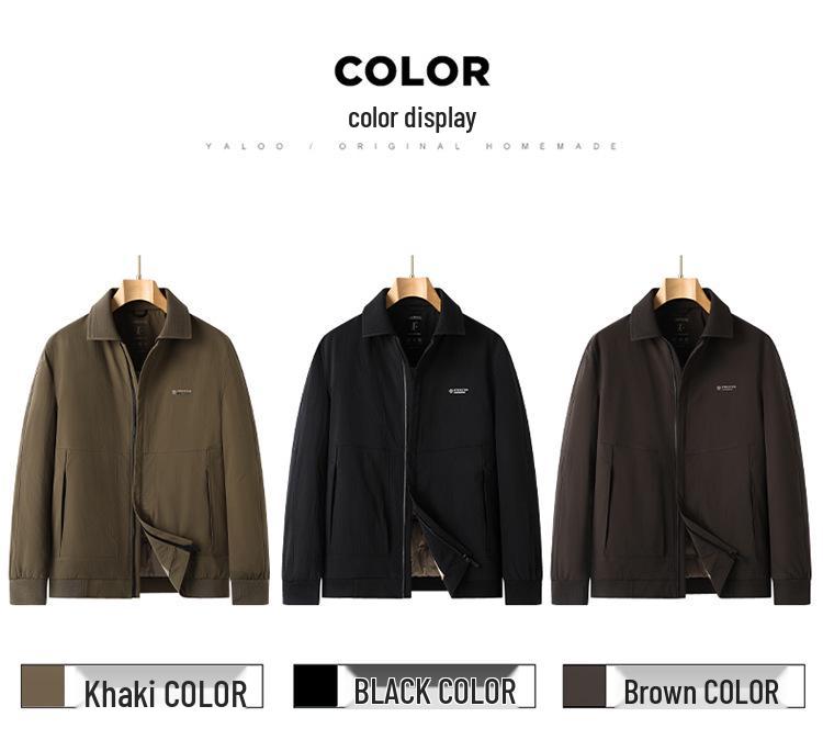 Men's Plus Size 2025 Winter Loose Fit Warm Down Business Casual Coat