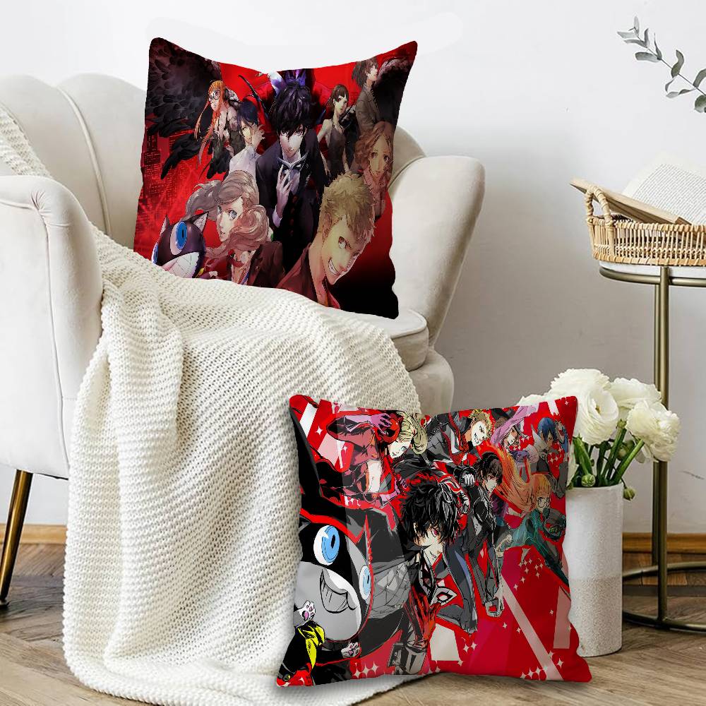 Game P-persona 5 Personalized picture text home decorative pillows Household Gifts 45x45cm