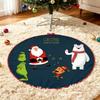 60/90/120cm Christmas Cute Floral Tree Skirt Warm Atmosphere Floor Mat Decoration Rug