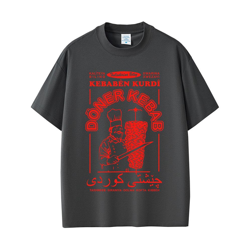 Doner Kebab Funny Meme T-shirts Karl Marx Socialist T-shirt Unisex Women Casual Cotton Vintage T Shirts Male Oversized Short Sleeve