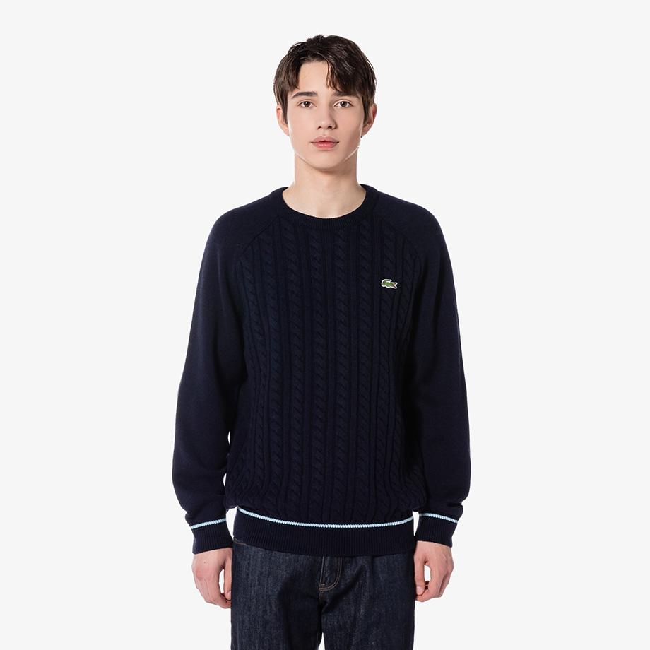 Lacoste Men's Cable Round Sweater AH806E-54NHDE
