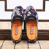 Women's Shoes Old Beijing Cloth Shoes Ethnic Style Flat Bottom Embroidered Shoes Loafers for Middle-aged and Elderly