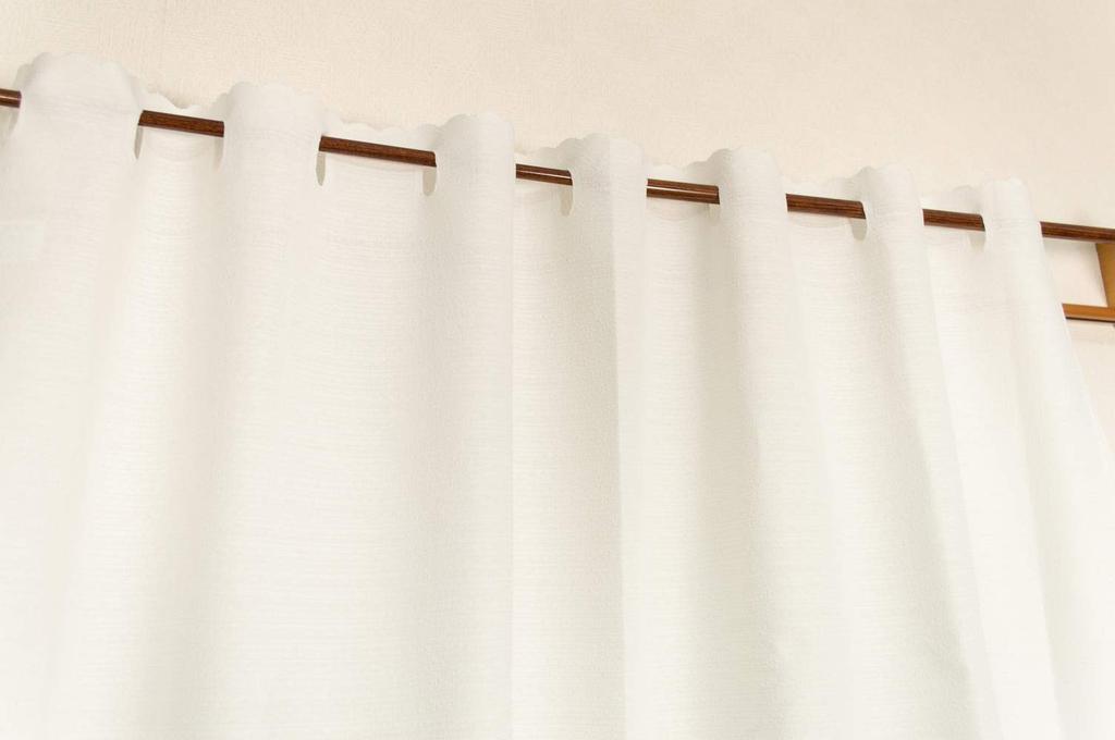 Arie Cafe Curtain, White, 100cm Wide x 110cm Long, Made in Japan, UV Protection, Insulation, Privacy Protection, Free Cut, Galette