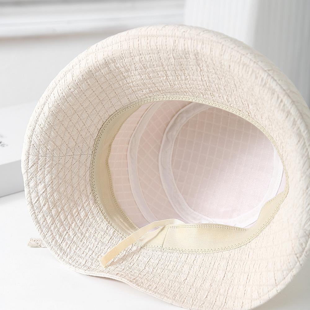 Women'S Bucket Hat Elegant Lady Fisherman Cap With Bow Wide Brimmed Spring Summer Hats For Women Cloth Foldable Sunhat New